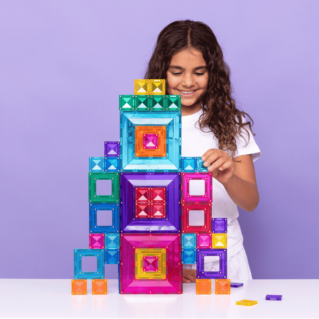 Connetix Tiles Magnetic Building Tiles Bright Portal Pack – 48 Piece