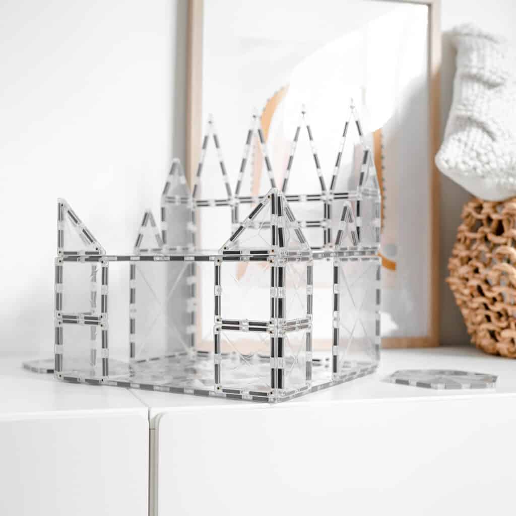 Connetix Tiles Magnetic Building Tiles Clear Starter Pack – 34 Piece