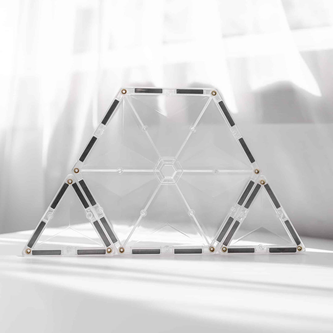 Connetix Tiles Magnetic Building Tiles Clear Starter Pack – 34 Piece