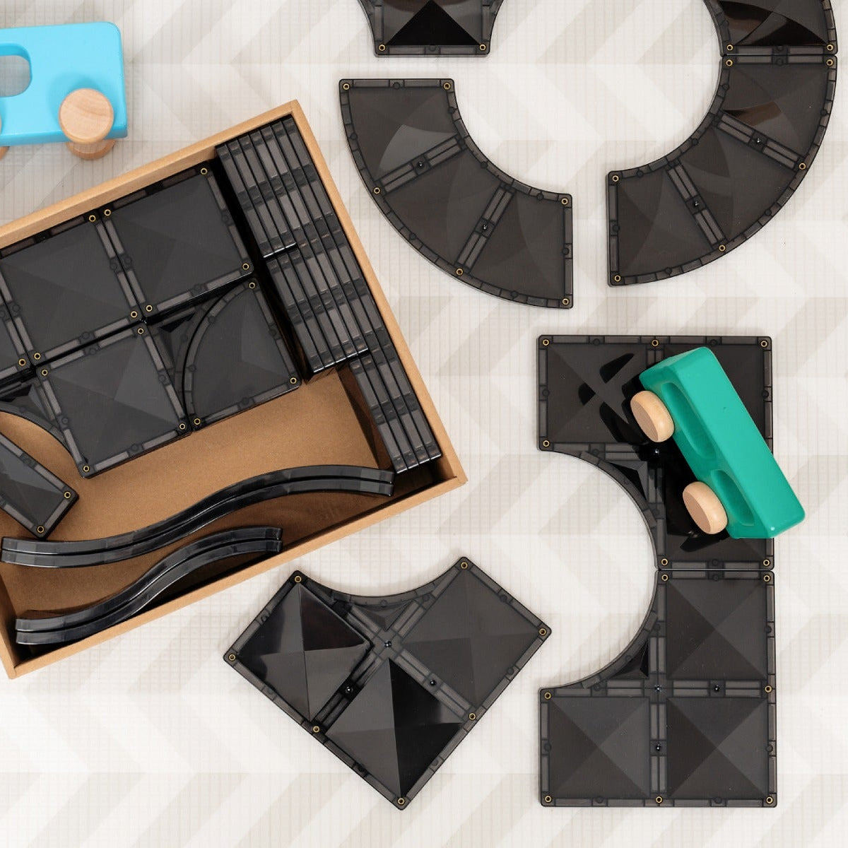 Connetix Tiles Magnetic Building Tiles Creative Roads Pack – 48 Piece