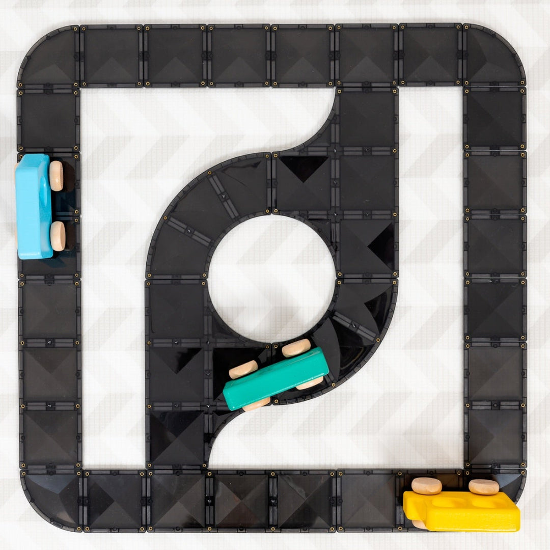 Connetix Tiles Magnetic Building Tiles Creative Roads Pack – 48 Piece