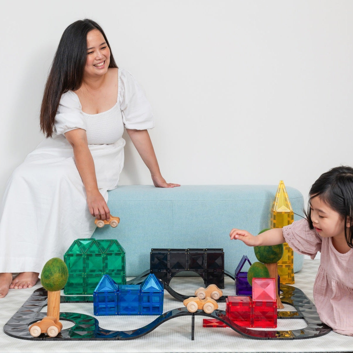 Connetix Tiles Magnetic Building Tiles Creative Roads Pack – 48 Piece