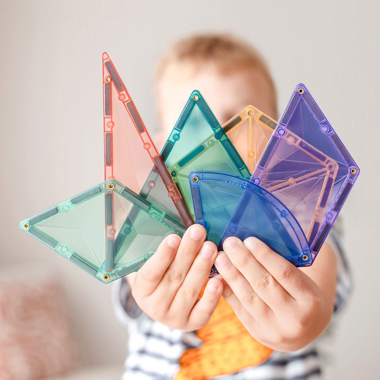 Connetix Tiles Magnetic Building Tiles Pastel Shape Expansion Pack – 48 Piece