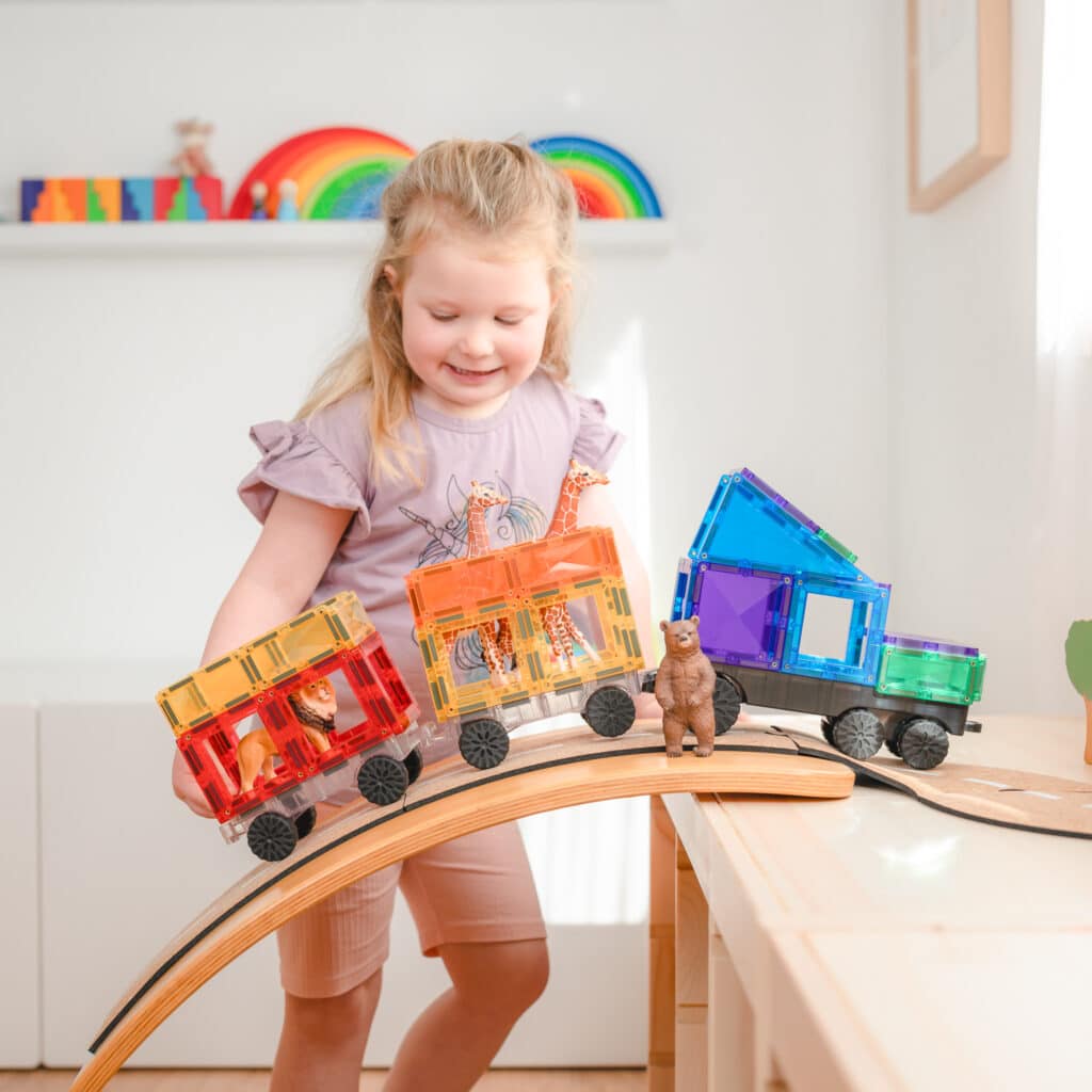 Connetix Tiles Magnetic Building Tiles Rainbow Transport Pack – 50 Piece