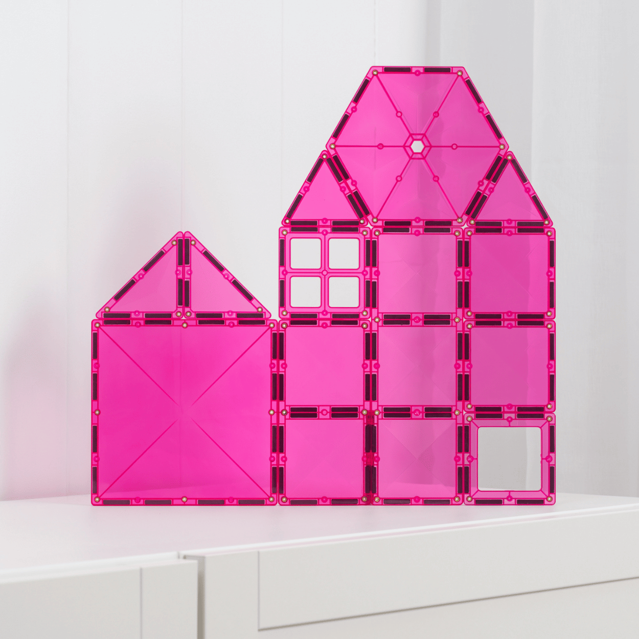 Connetix Tiles Magnetic Building Tiles Pink Charity Pack – 20 Piece