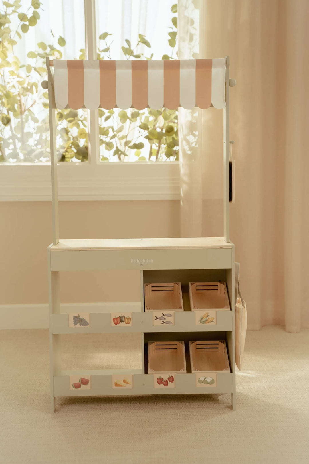 Little Dutch Wooden 2-In-1 Market Stall &amp; Cafe