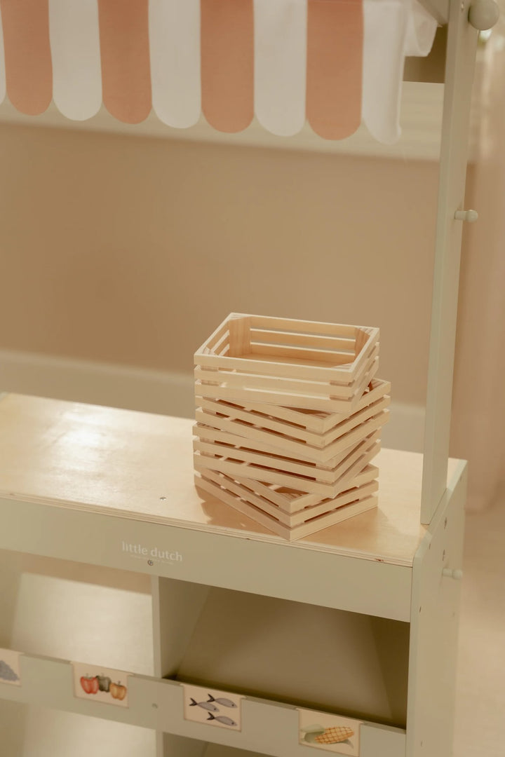 Little Dutch Wooden 2-In-1 Market Stall &amp; Cafe