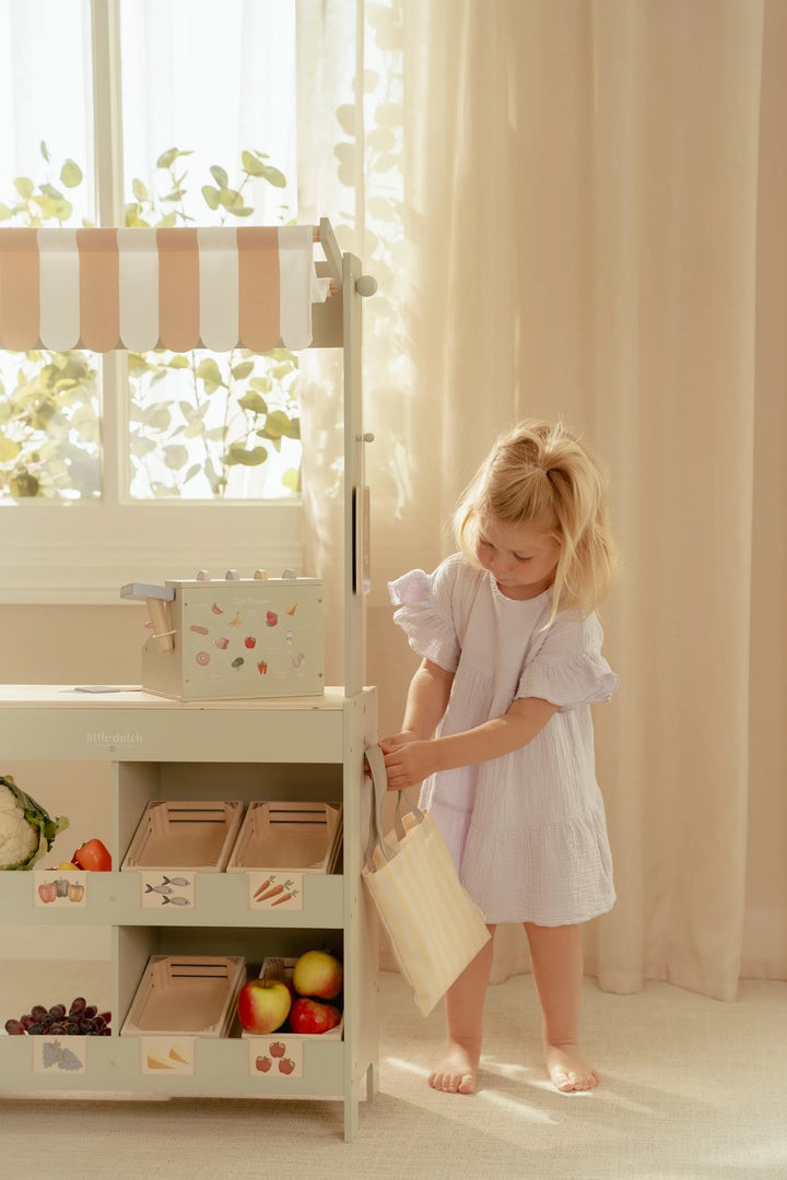 Little Dutch Wooden 2-In-1 Market Stall &amp; Cafe