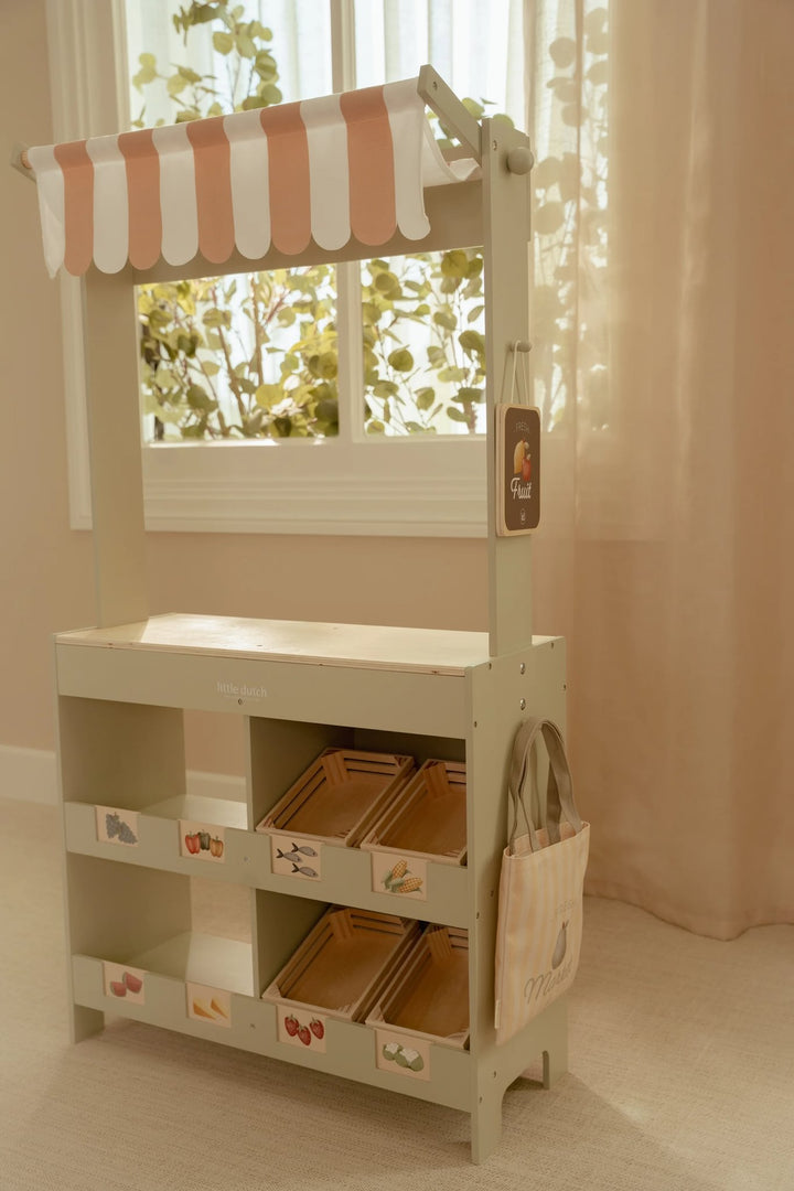 Little Dutch Wooden 2-In-1 Market Stall &amp; Cafe
