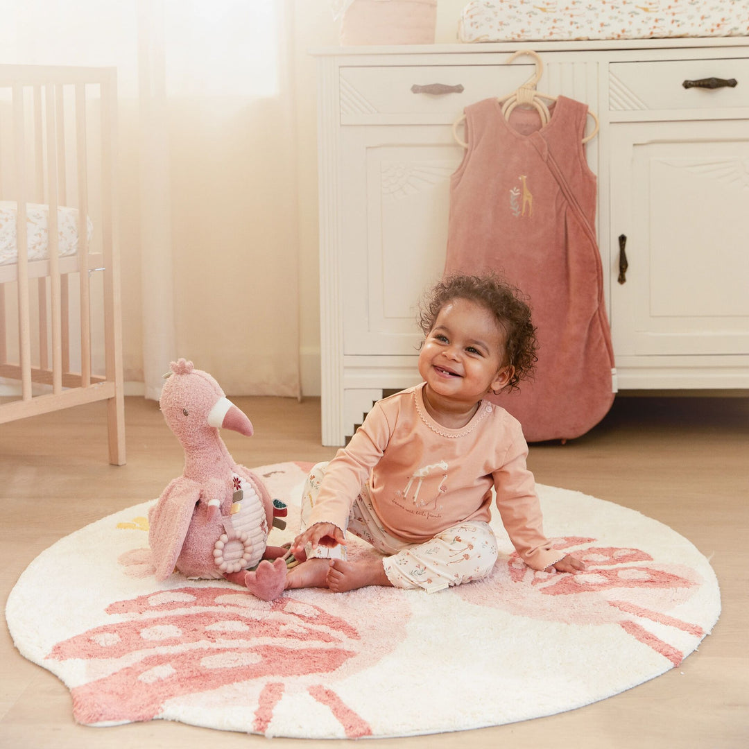 Little Dutch Safari Friends Activity Cuddly Toy – Flamingo