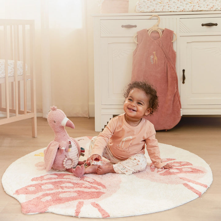 Little Dutch Safari Friends Activity Cuddly Toy – Flamingo