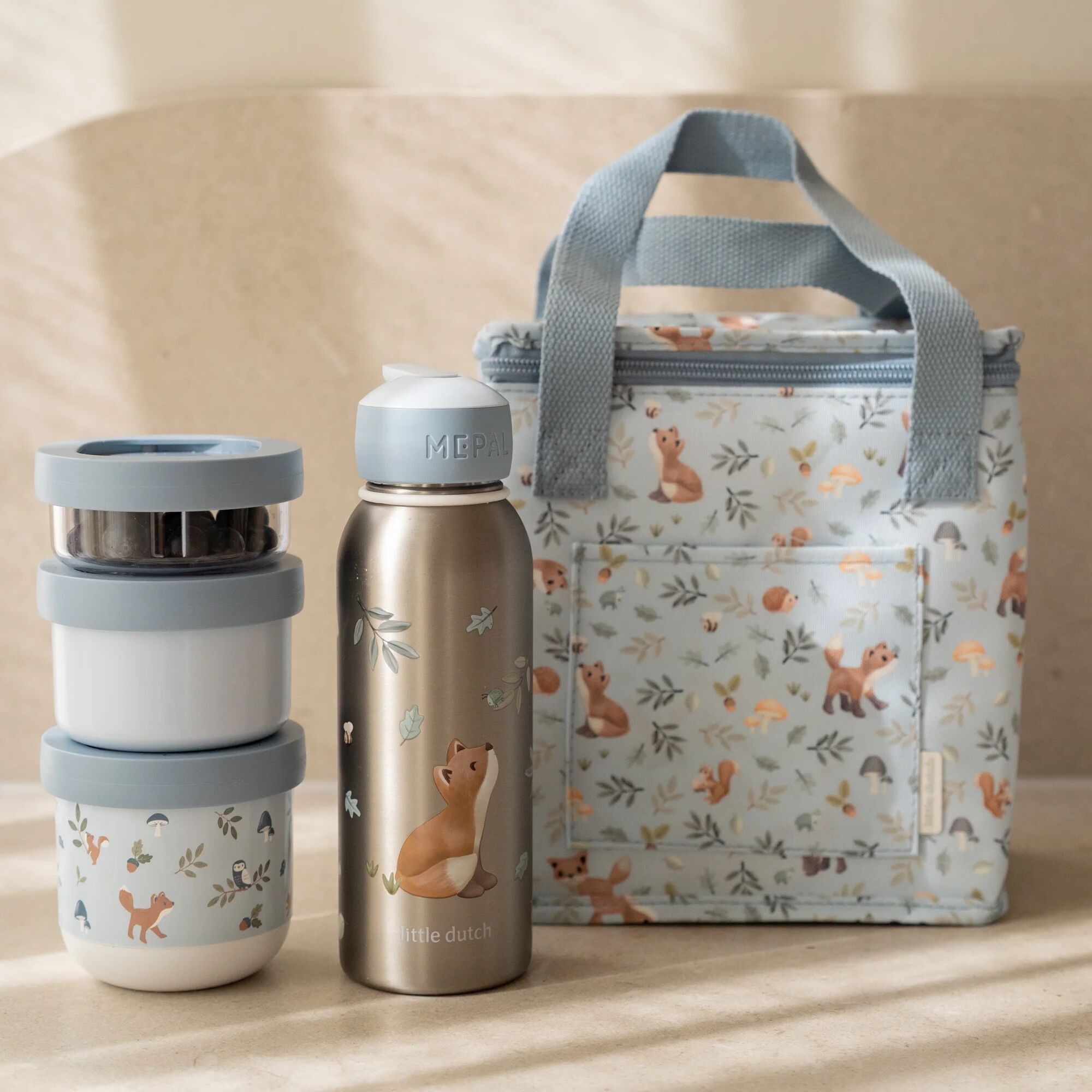 Little Dutch Mepal Snack Box Stack – Forest Friends (3 piece)