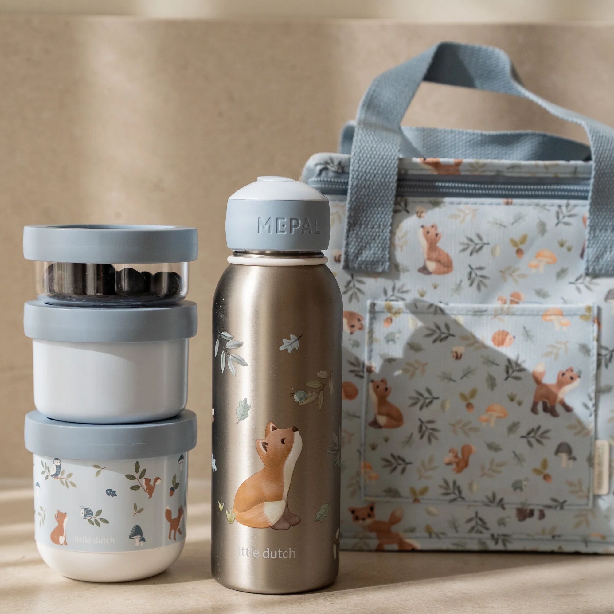 Little Dutch Mepal Snack Box Stack – Forest Friends (3 piece)