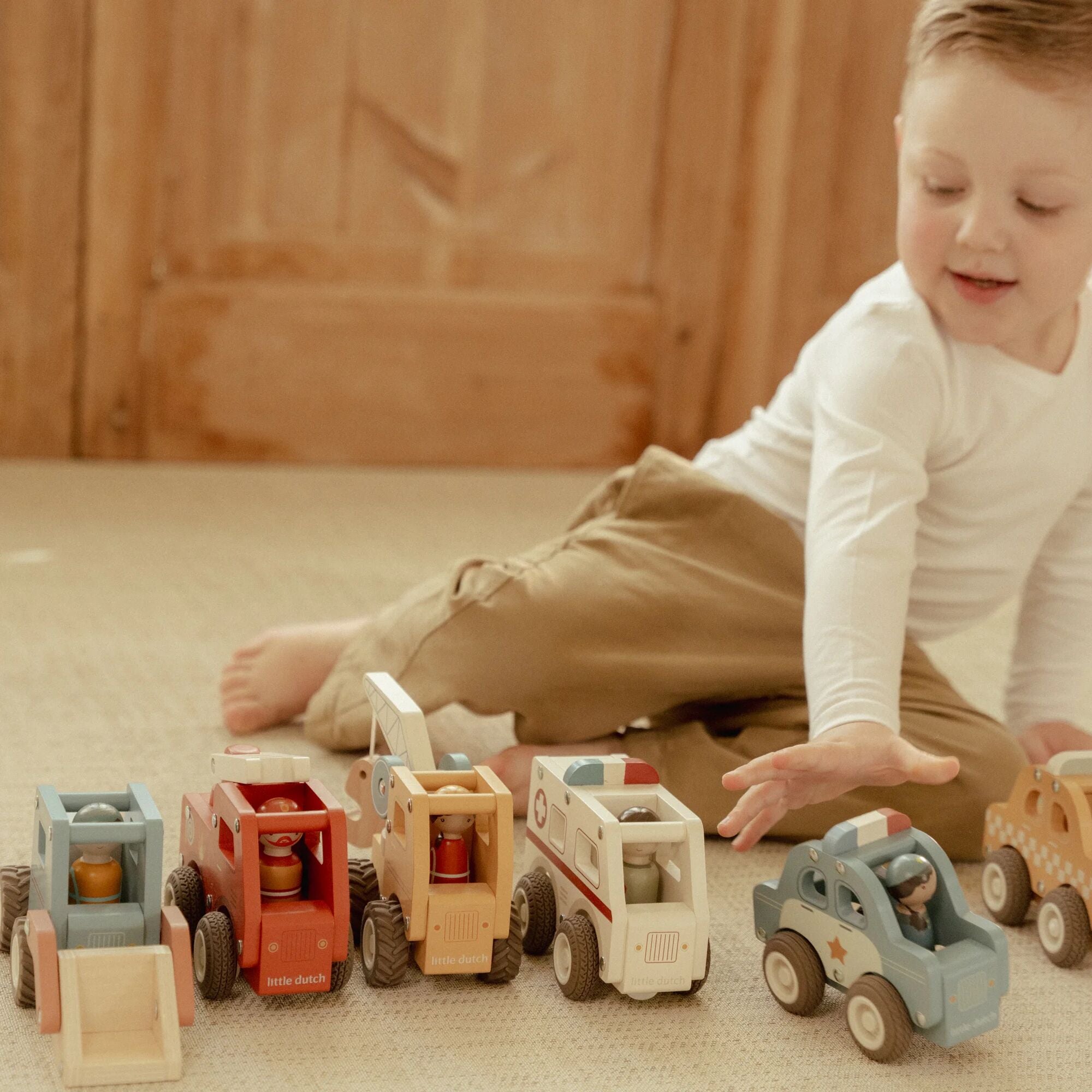 Little Dutch Wooden Bulldozer Truck