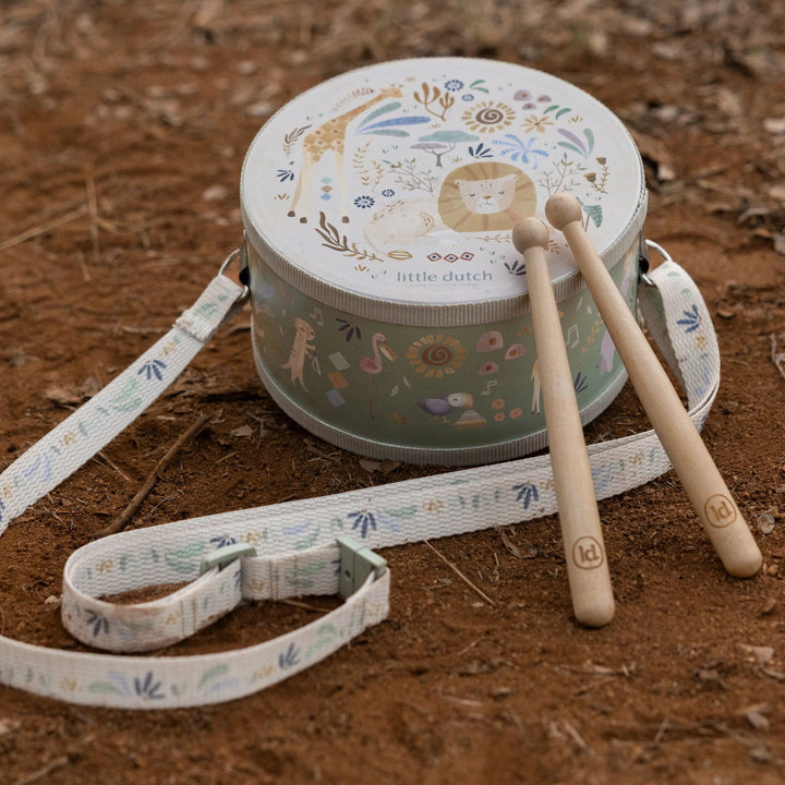 Little Dutch Safari Friends Music Drum – Green
