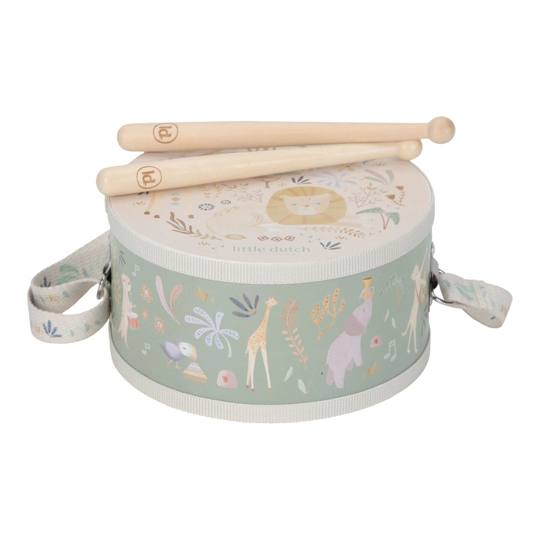Little Dutch Safari Friends Music Drum – Green