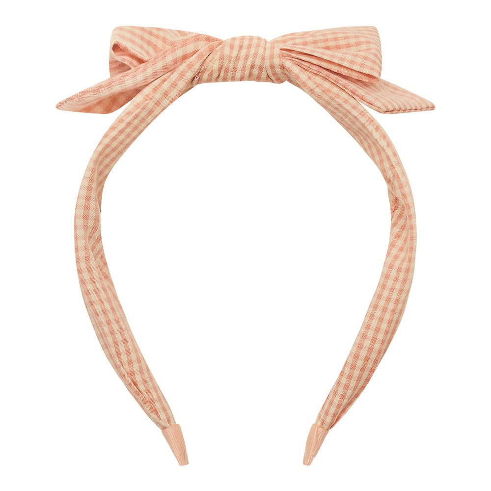 Mimi &amp; Lula Gingham Edie Bow Alice – Peach