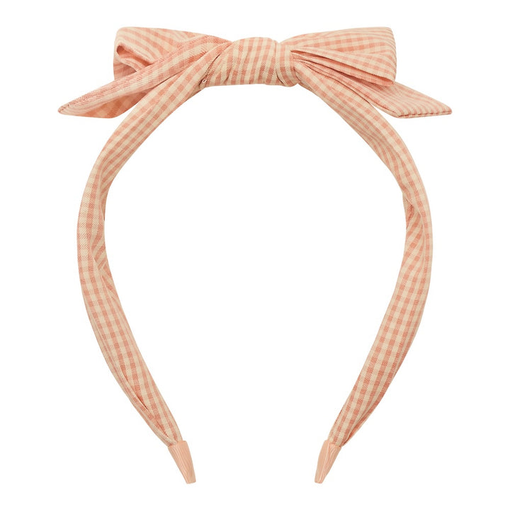 Mimi &amp; Lula Gingham Edie Bow Alice – Peach