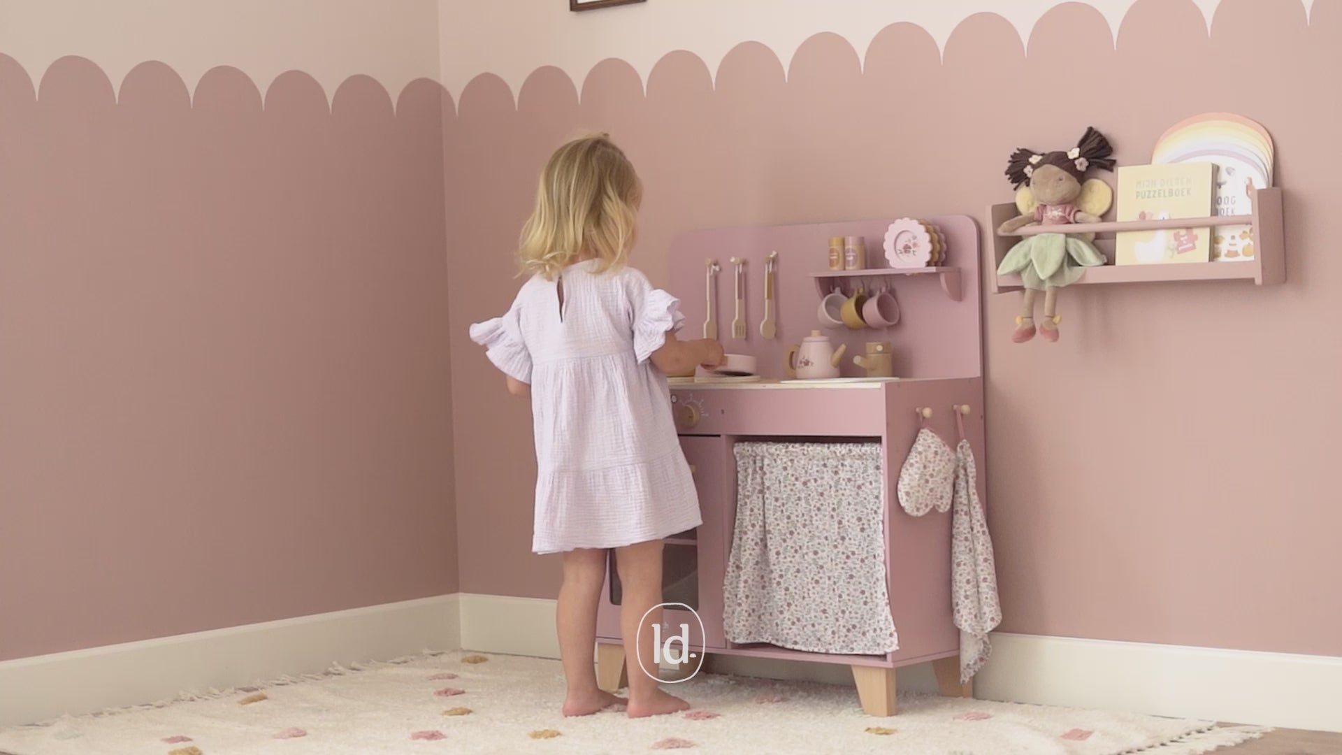 Little Dutch Wooden Play Kitchen – Pink