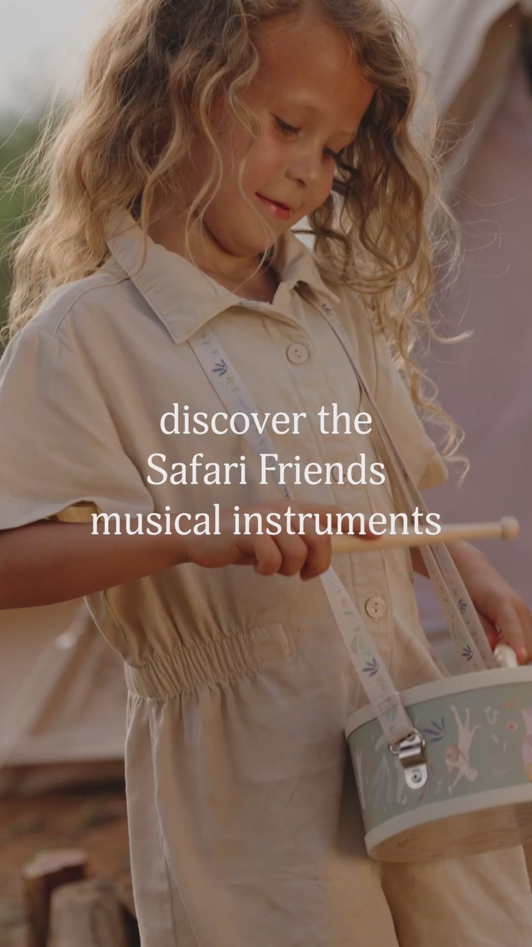 Little Dutch Safari Friends Music Drum – Green