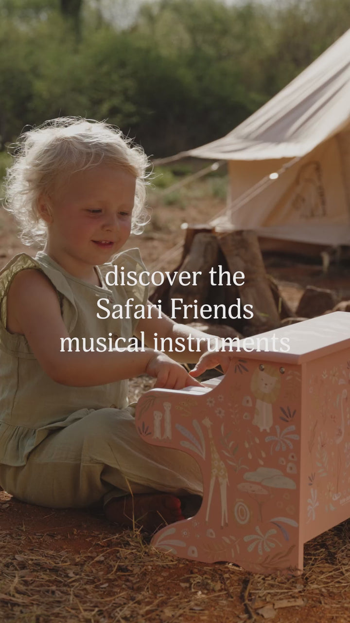 Little Dutch Safari Friends Wooden Piano – Green