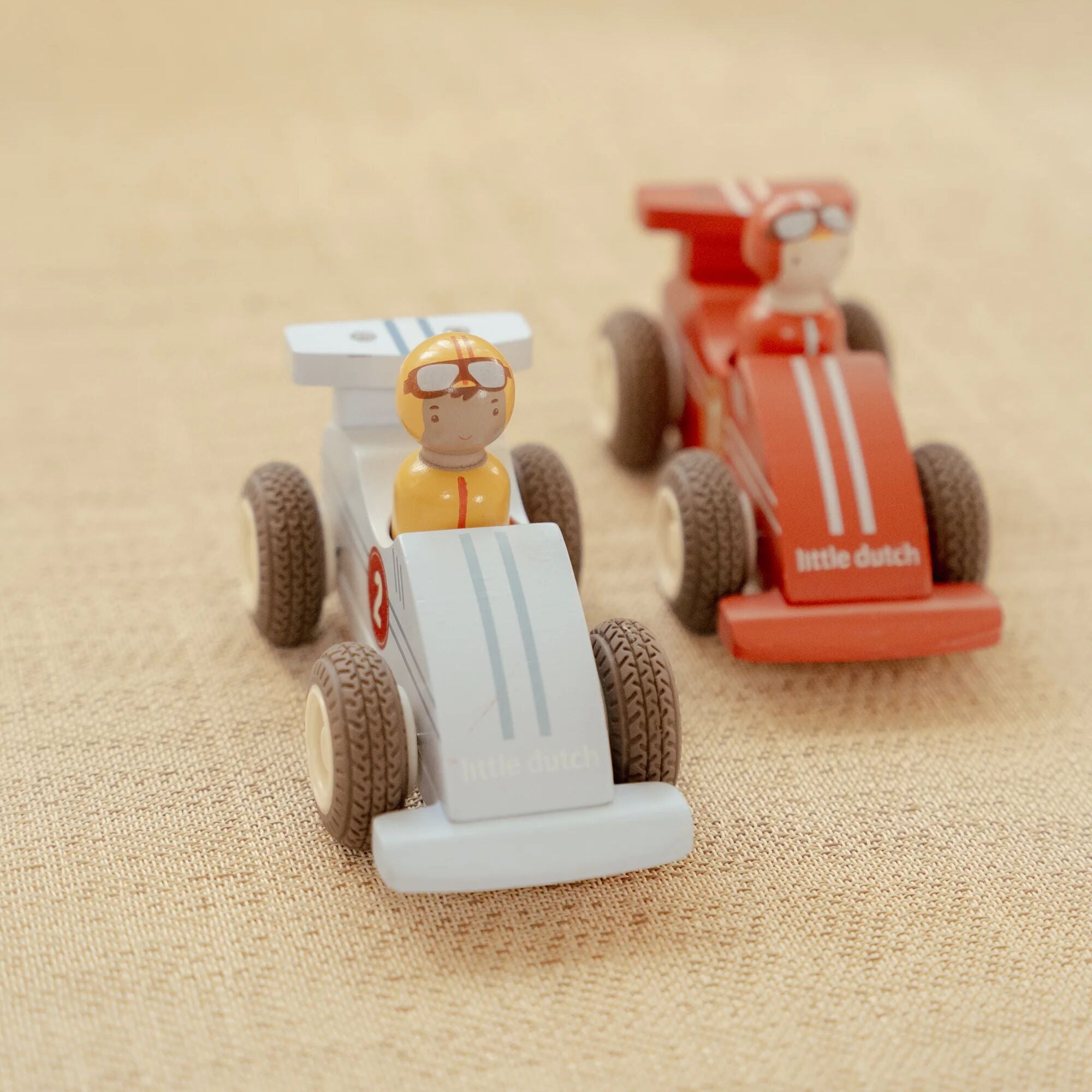Little Dutch Wooden Pullback Race Cars