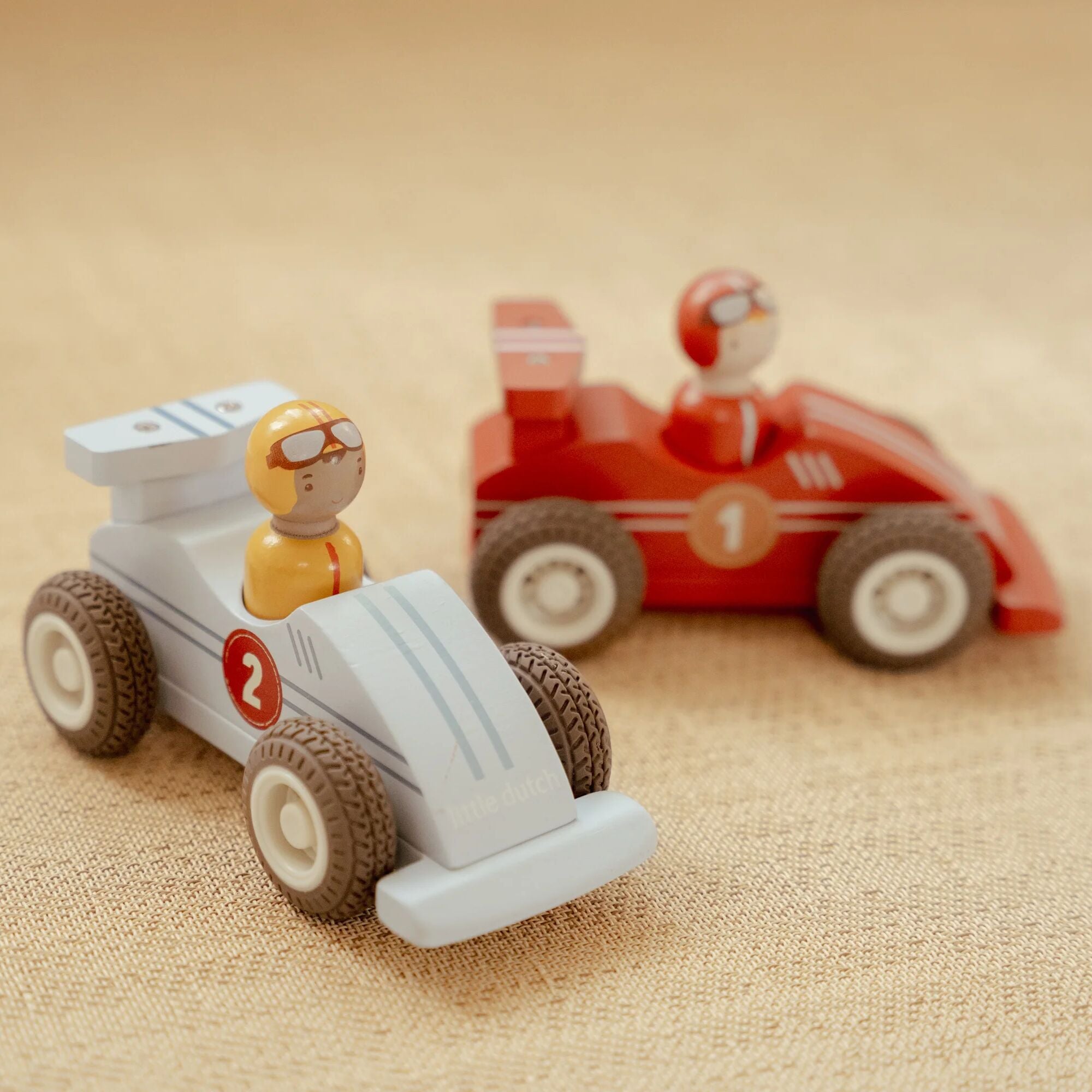 Little Dutch Wooden Pullback Race Cars