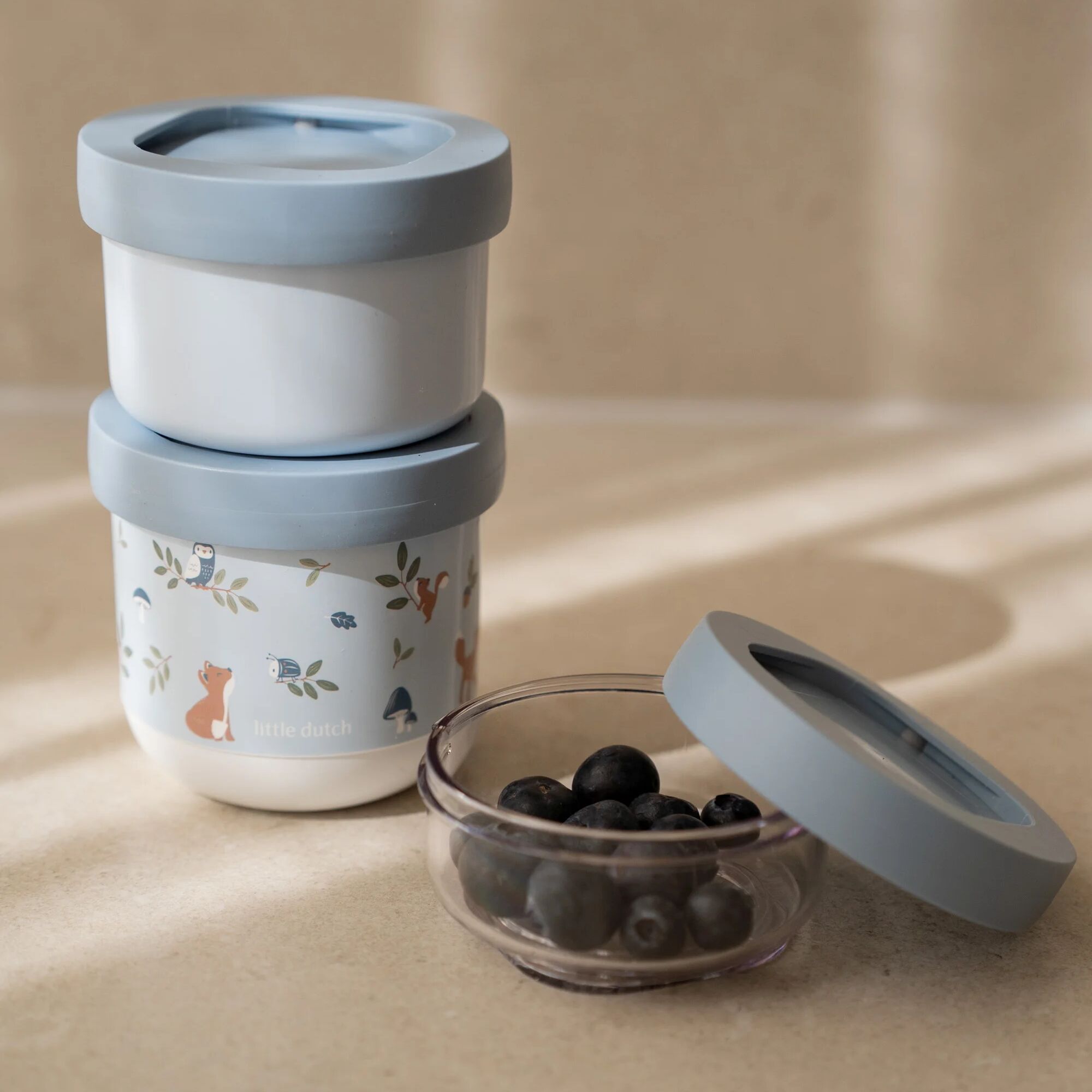 Little Dutch Mepal Snack Box Stack – Forest Friends (3 piece)