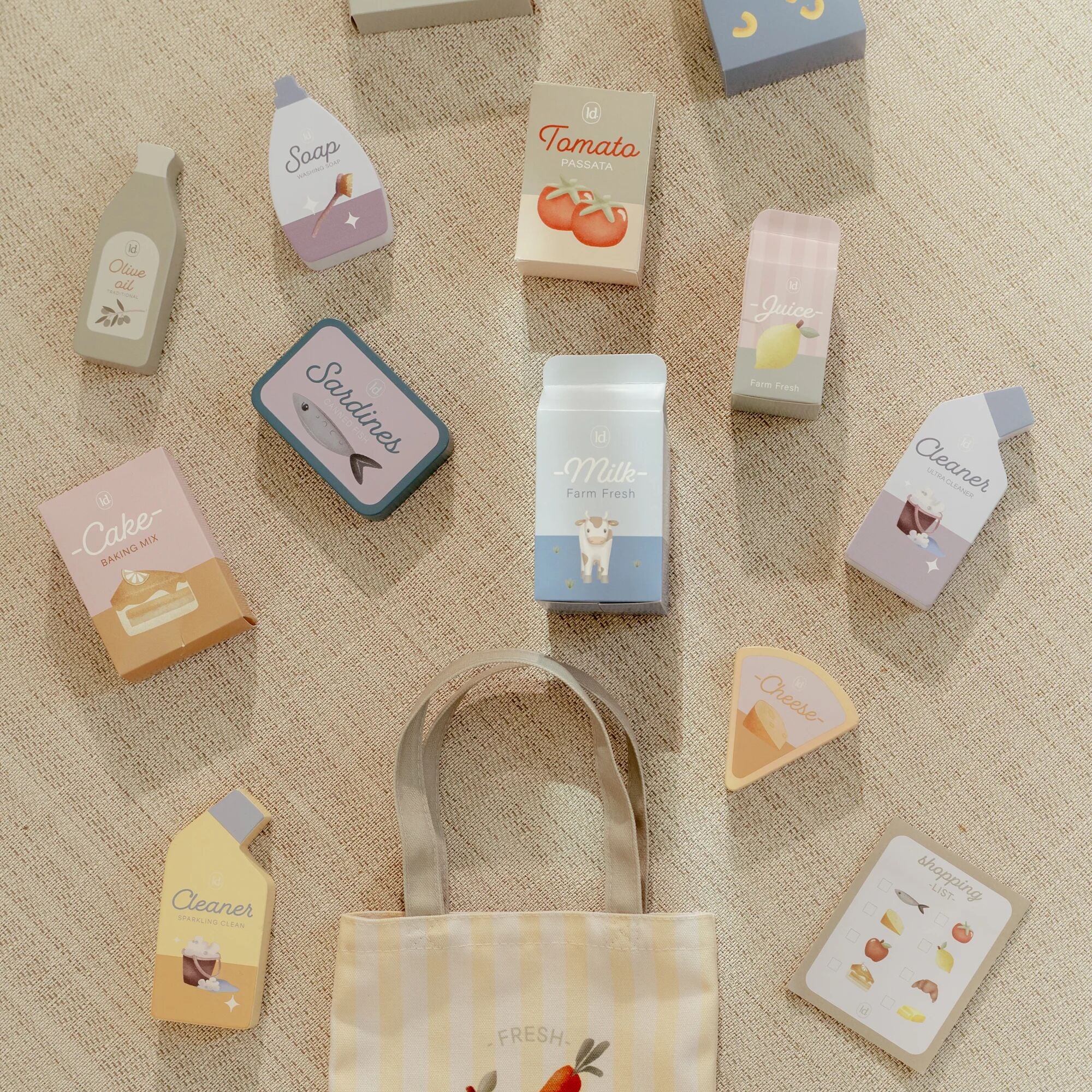 Little Dutch Wooden Shopping Trolley