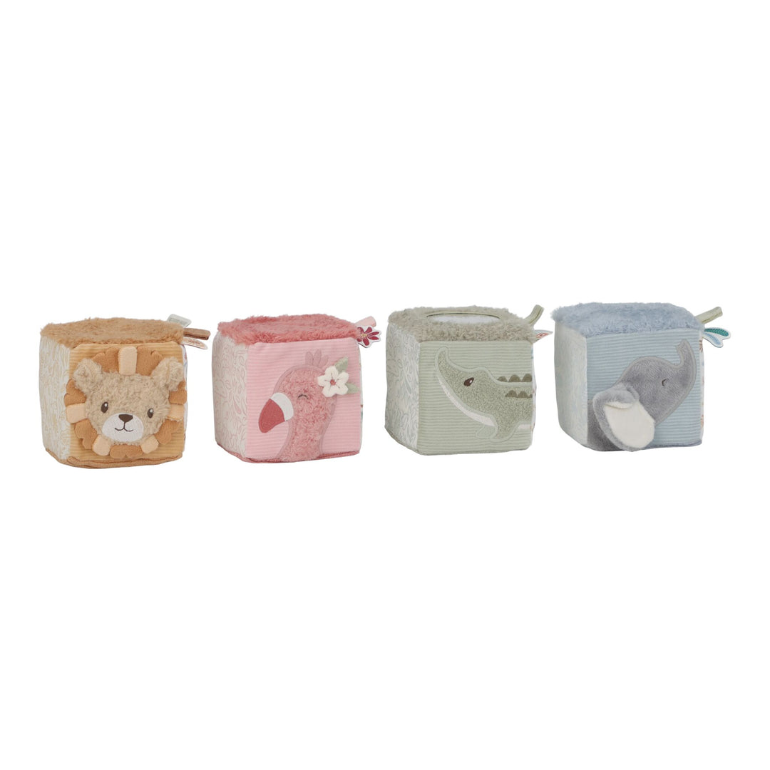 Little Dutch Soft Blocks – Safari Friends (Set of 4)