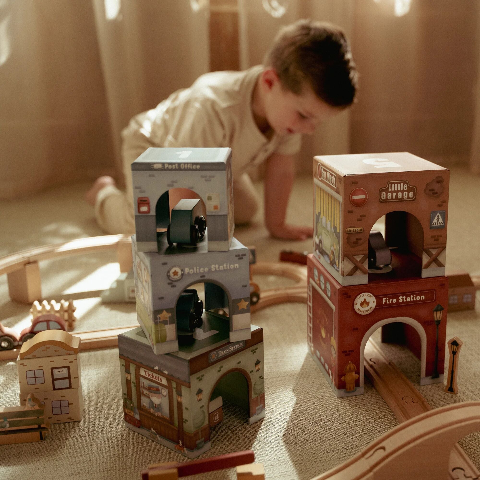 Little Dutch Stacking Blocks with Cars