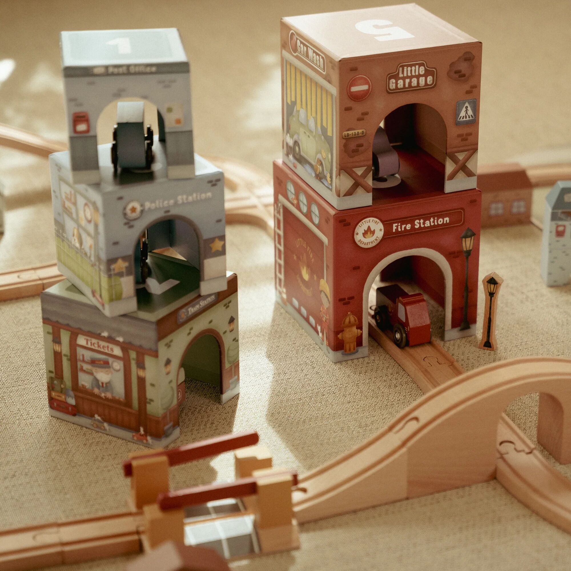 Little Dutch Stacking Blocks with Cars