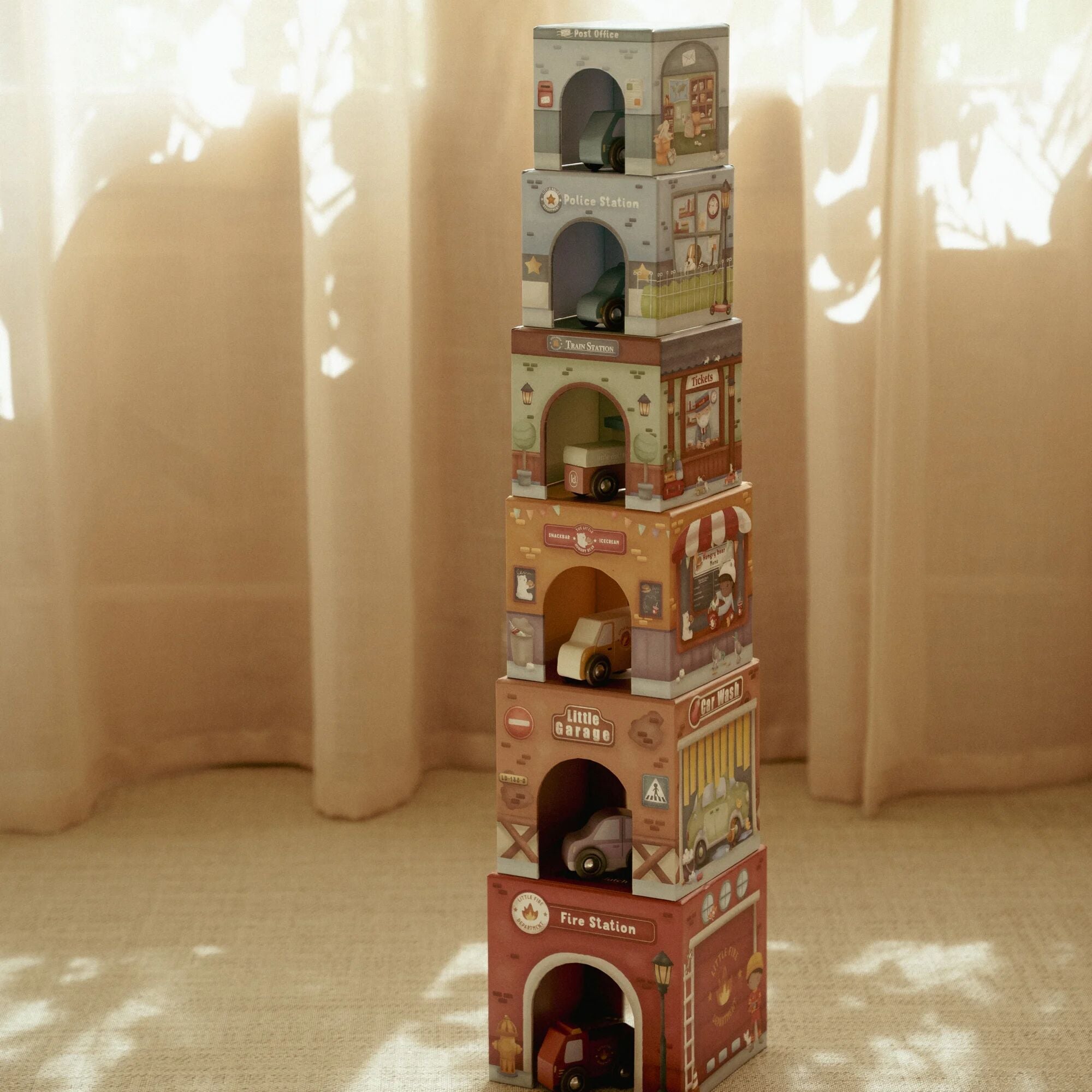 Little Dutch Stacking Blocks with Cars