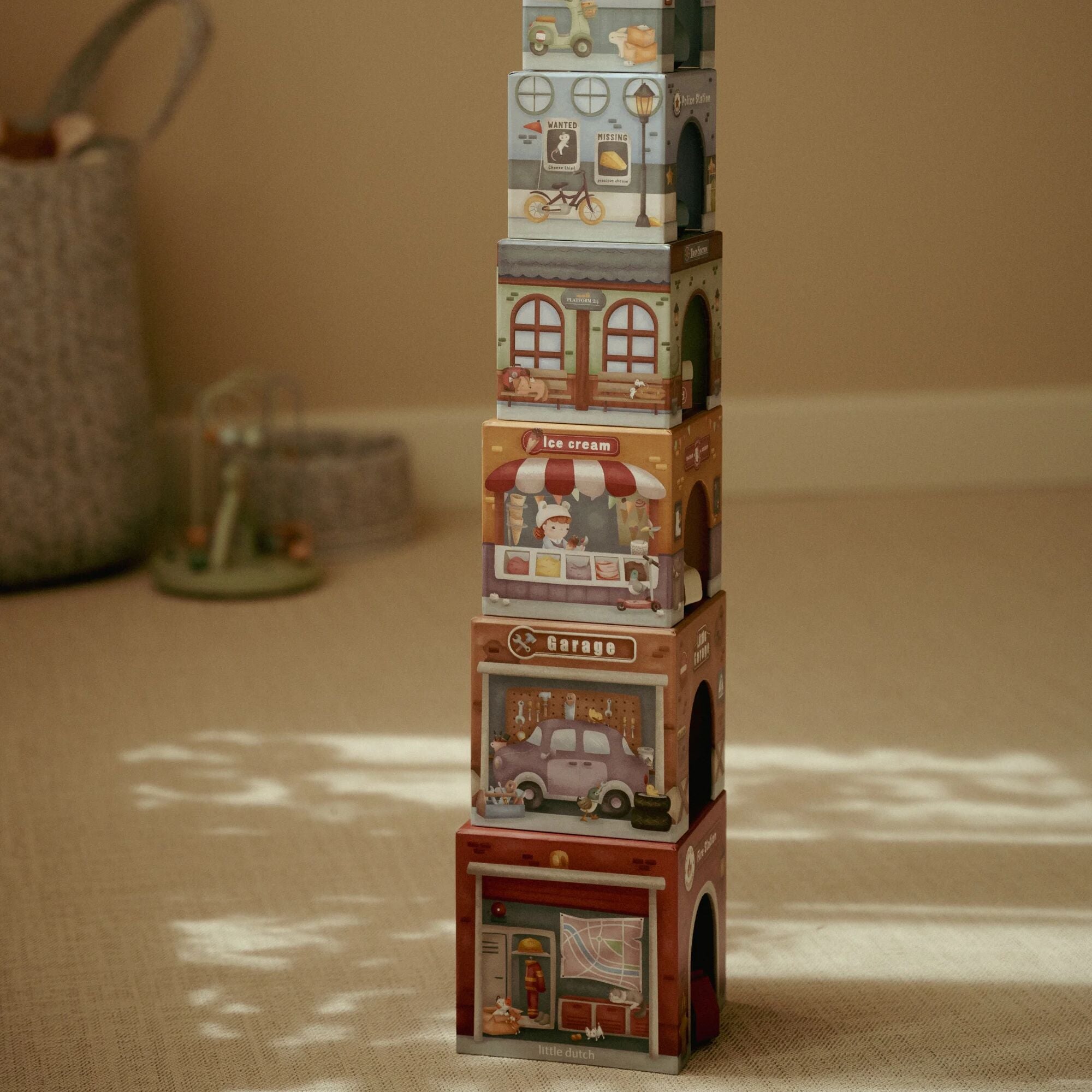 Little Dutch Stacking Blocks with Cars