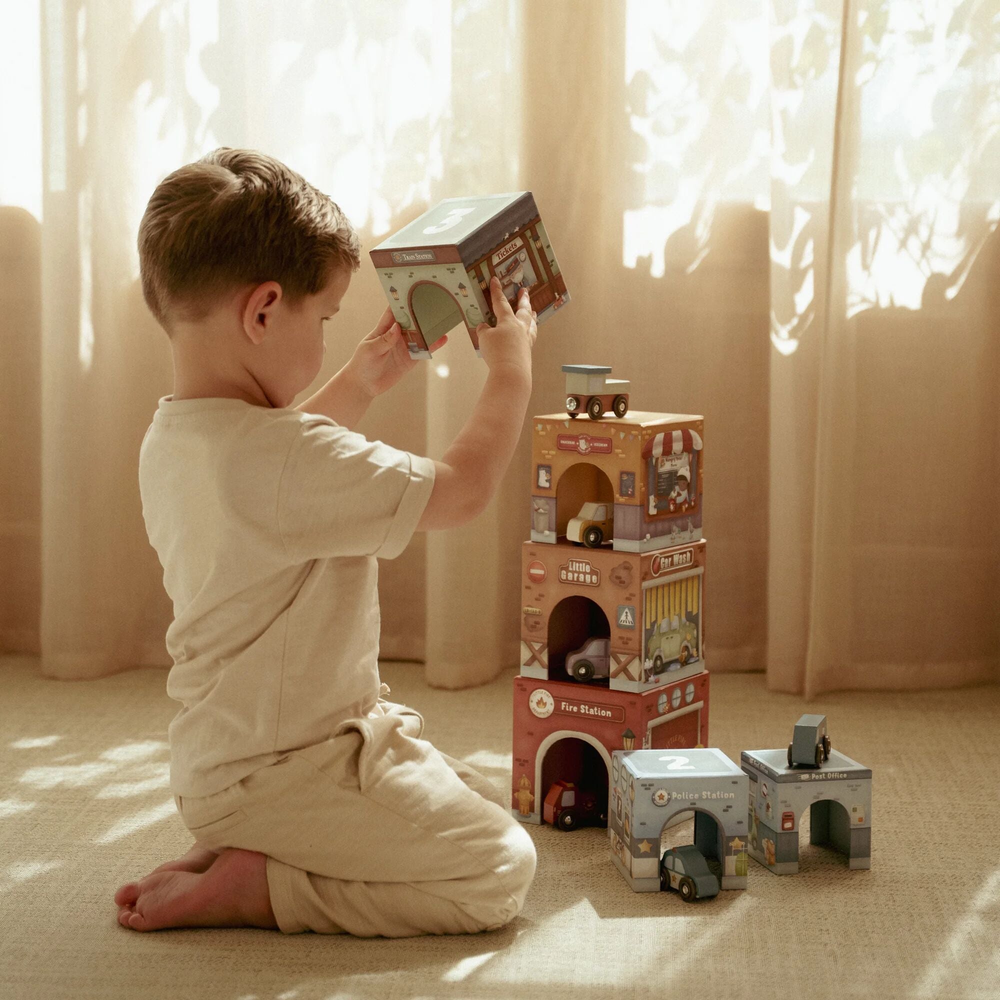 Little Dutch Stacking Blocks with Cars