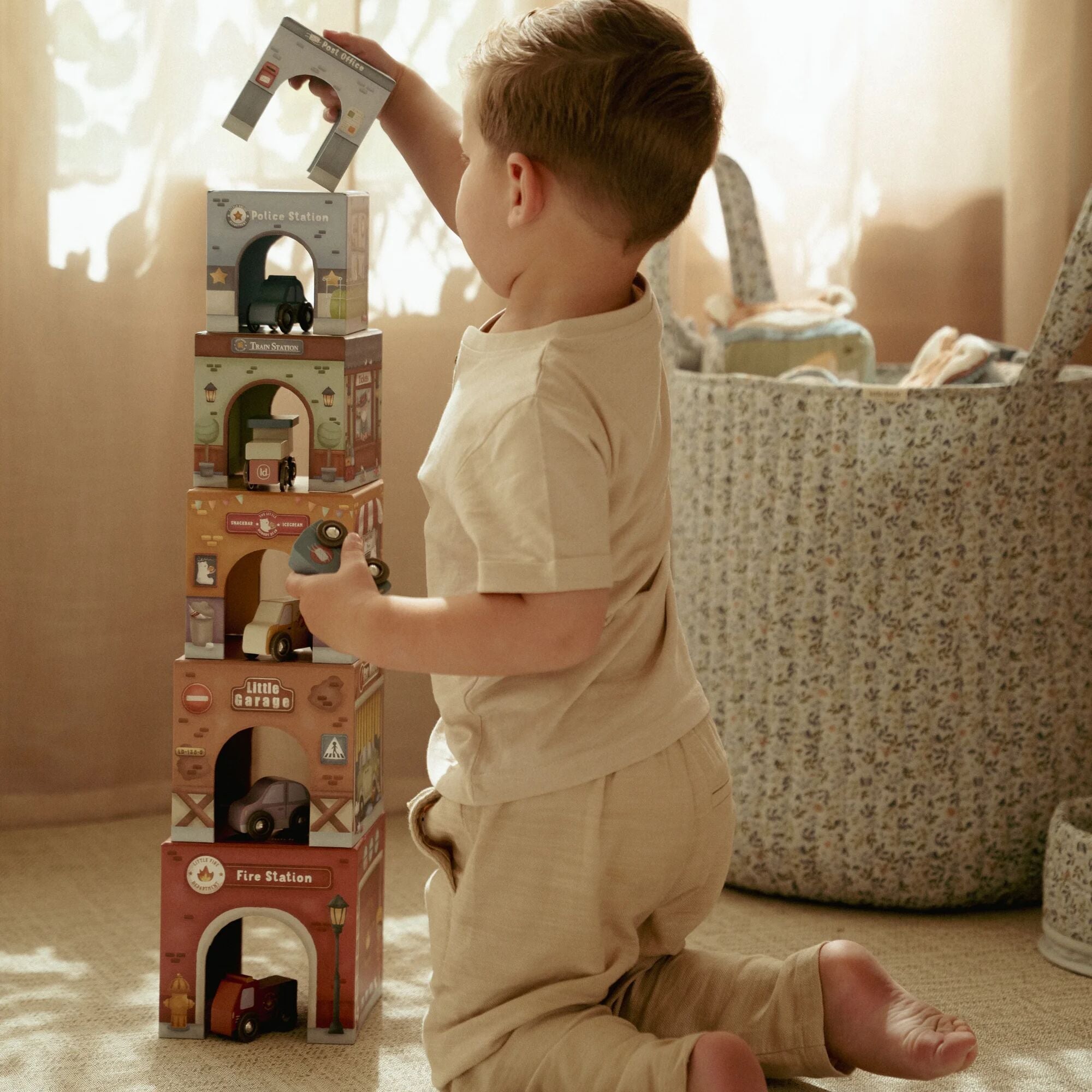 Little Dutch Stacking Blocks with Cars