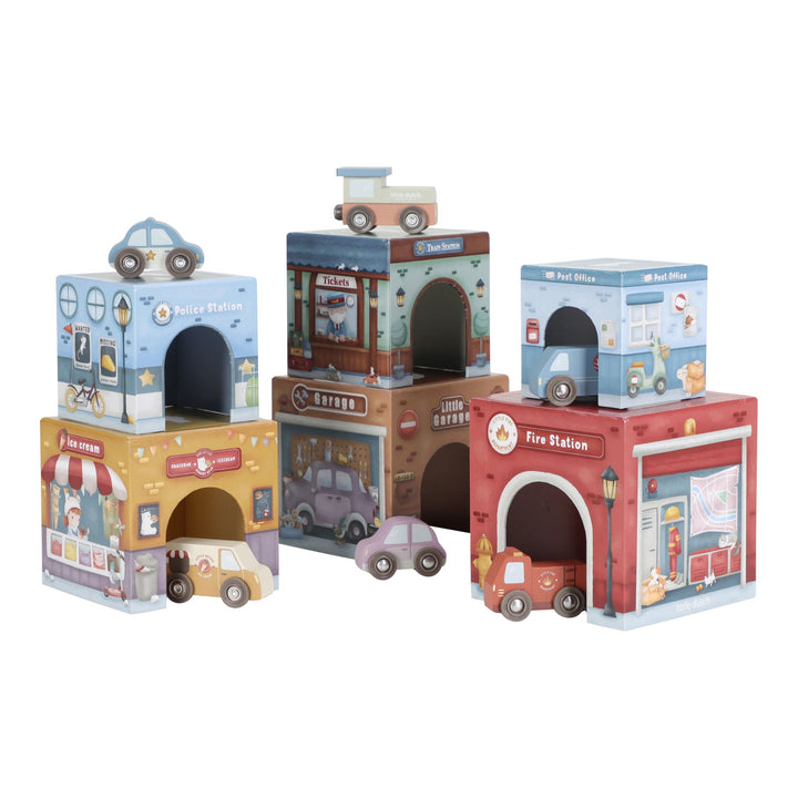 Little Dutch Stacking Blocks with Cars