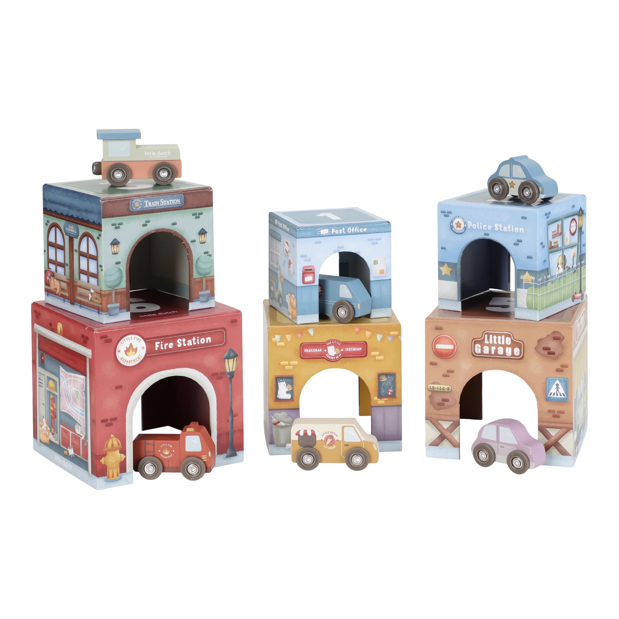 Little Dutch Stacking Blocks with Cars