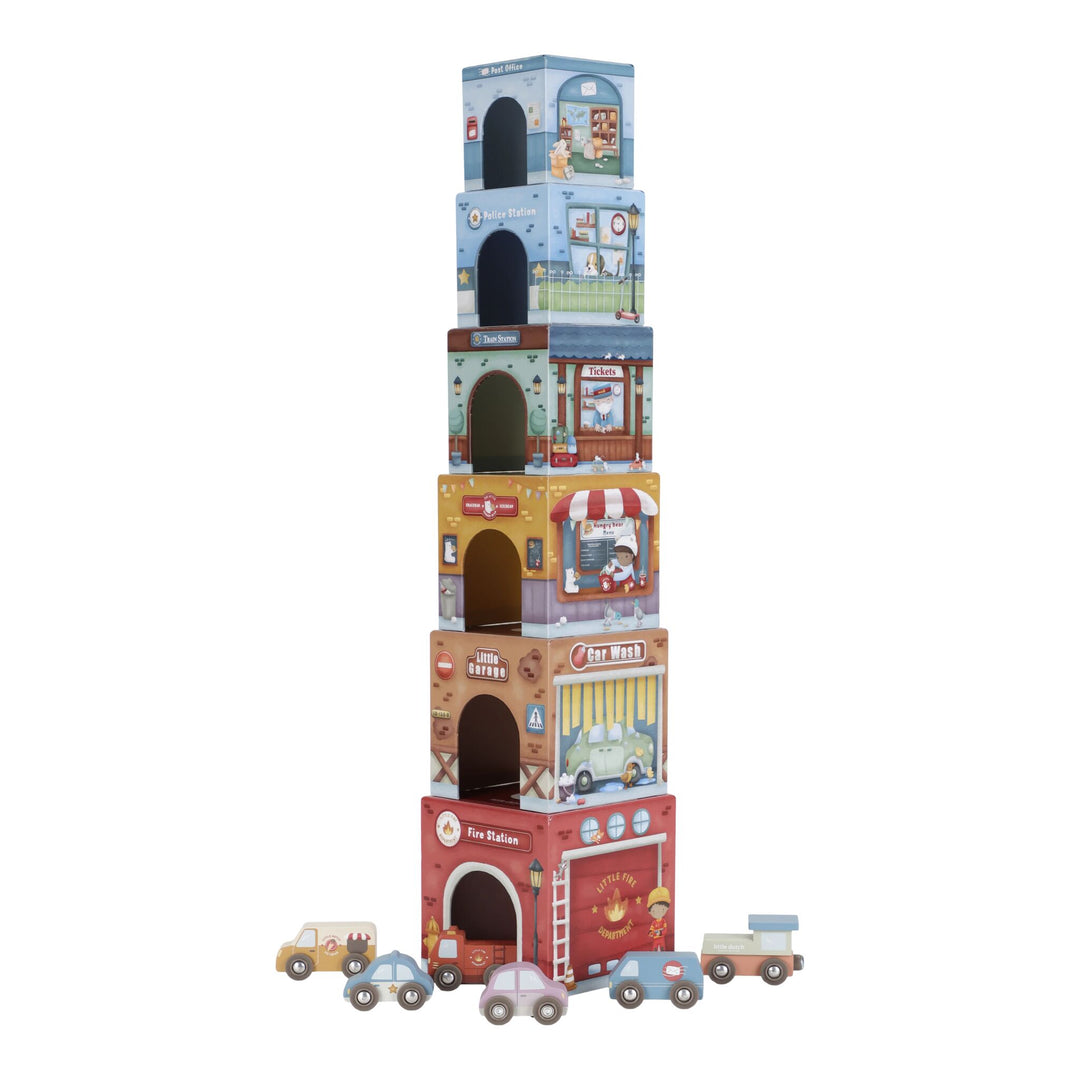 Little Dutch Stacking Blocks with Cars