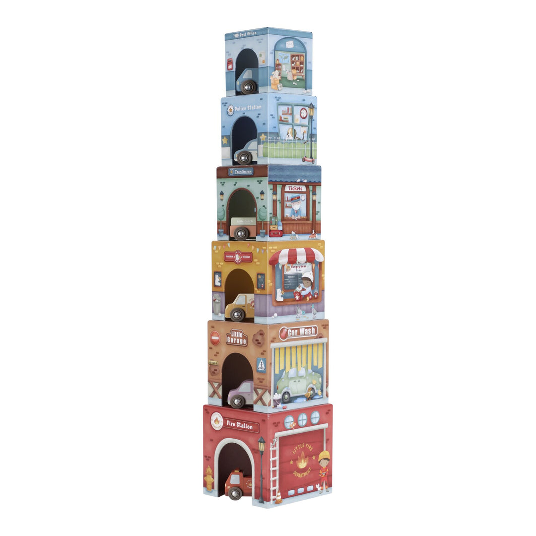 Little Dutch Stacking Blocks with Cars