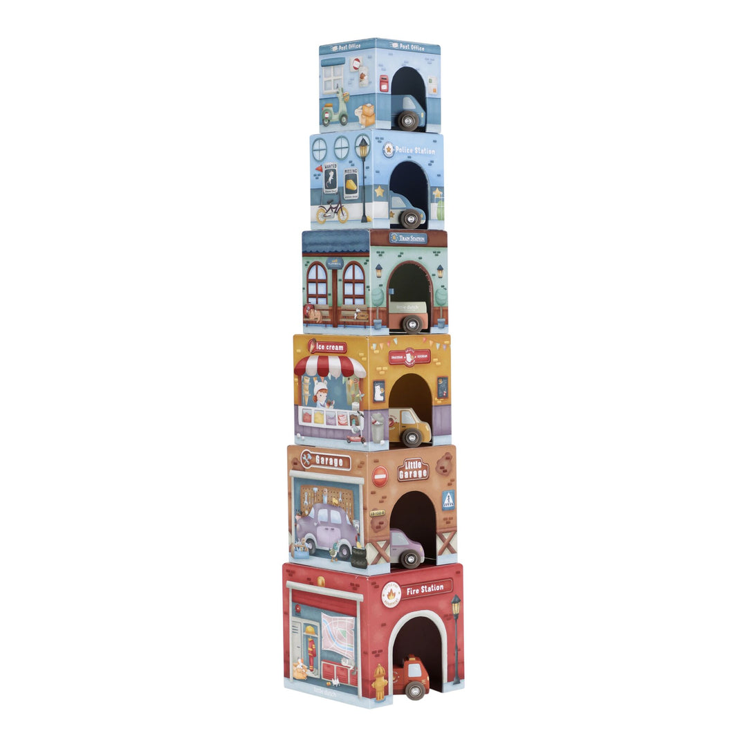 Little Dutch Stacking Blocks with Cars