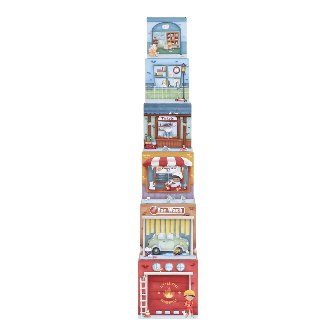 Little Dutch Stacking Blocks with Cars