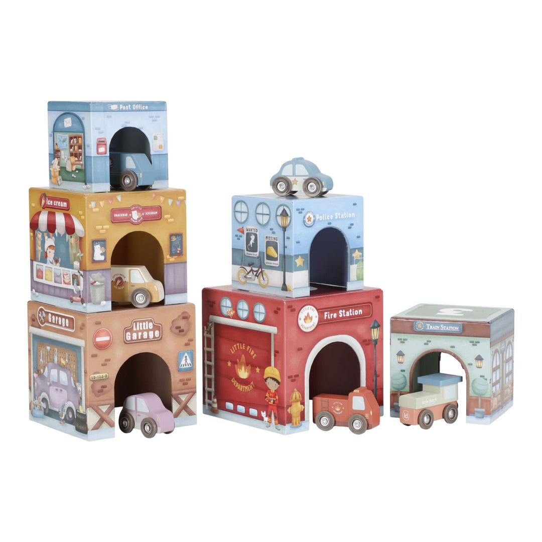 Little Dutch Stacking Blocks with Cars