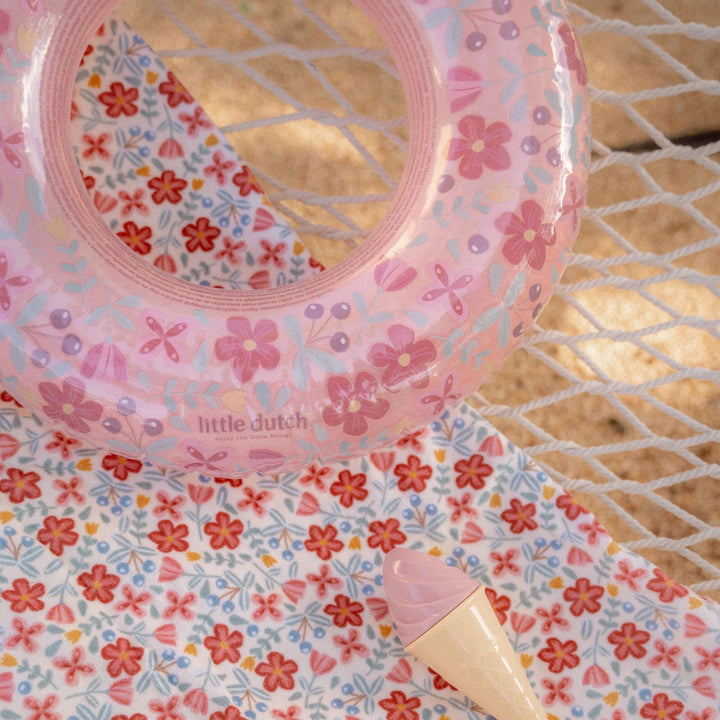 Little Dutch Inflatable Swim Ring – Pink Flowers