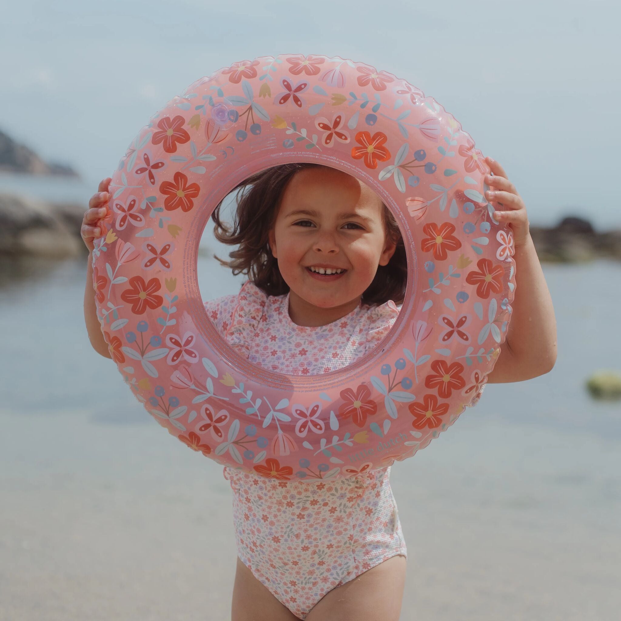 Little Dutch Inflatable Swim Ring – Pink Flowers