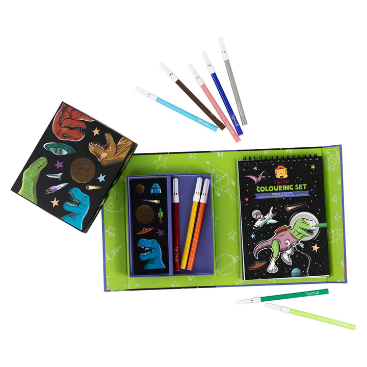 Tiger Tribe Colouring Set – Dinos In Space