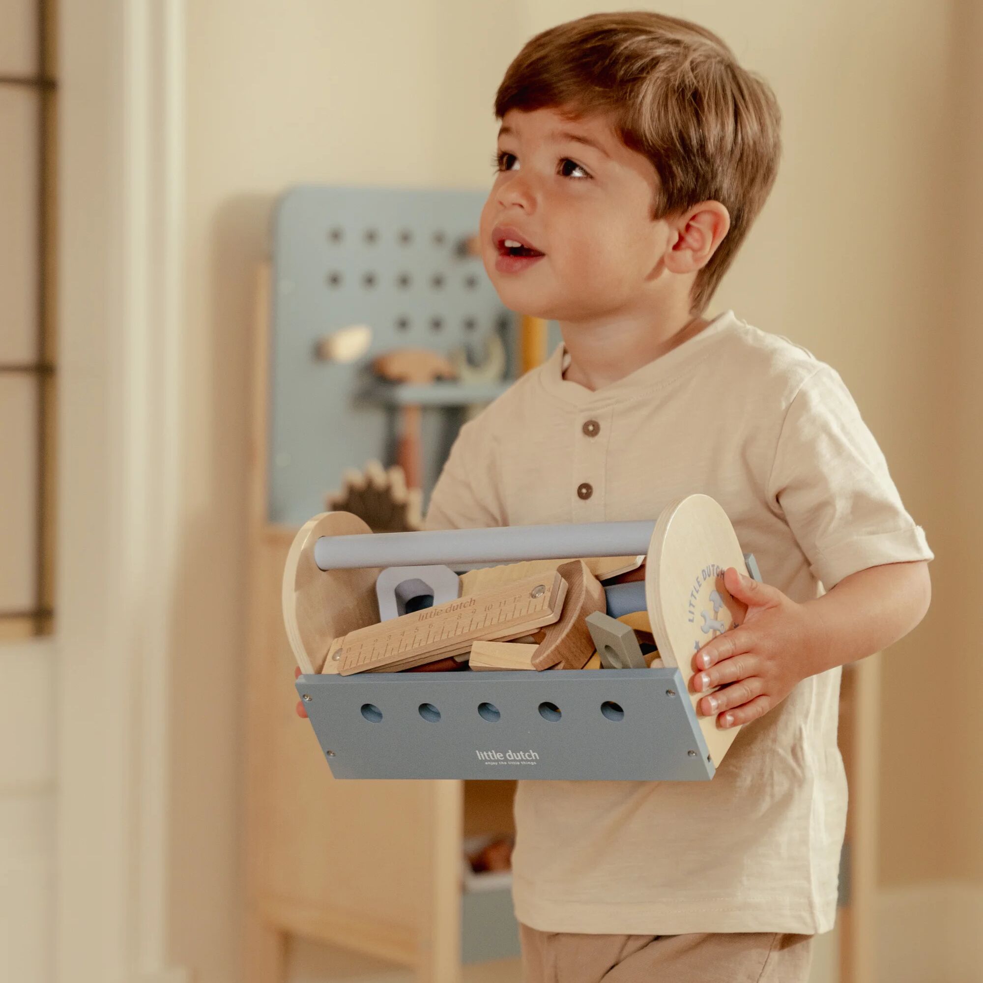 Little Dutch Wooden Toolbox Playset