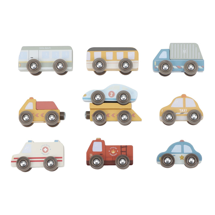 Little Dutch Wooden Vehicles Set (10 Piece)
