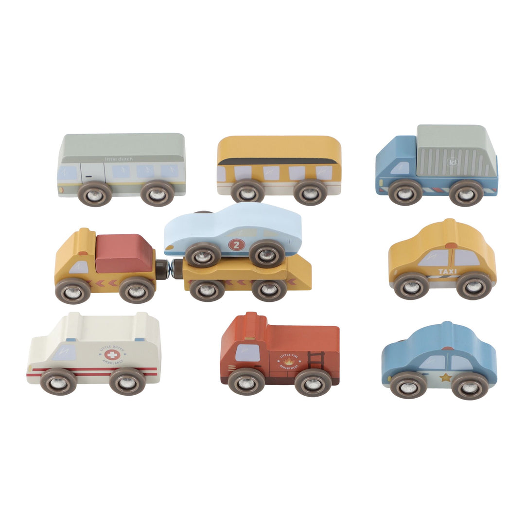 Little Dutch Wooden Vehicles Set (10 Piece)