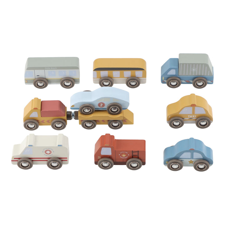 Little Dutch Wooden Vehicles Set (10 Piece)